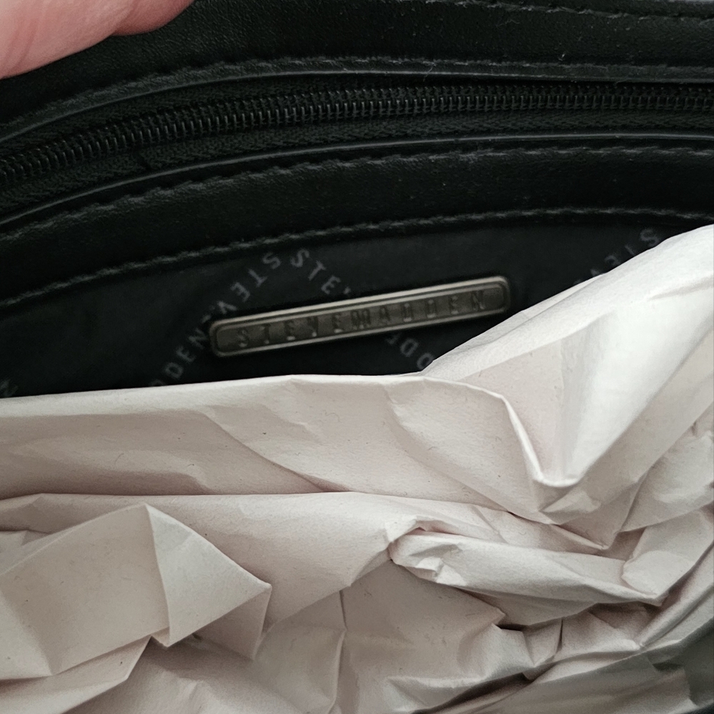 Steve Madden BNWT Black Denim Purse - Picture 4 of 8